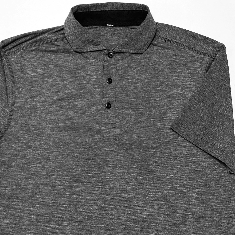 Lululemon Athletic Stretch Short Sleeve Polo Shirt Mens Size L?